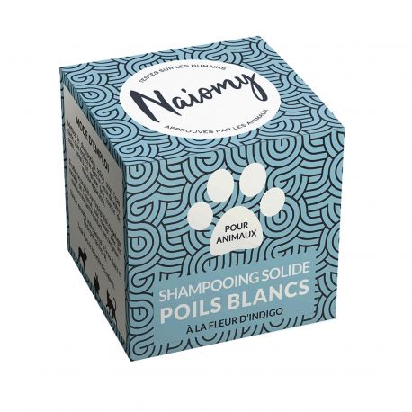 Shampoing solide poils blancs Naiomy : 60ml
