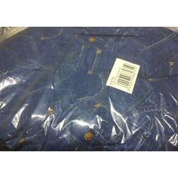 Coussin ovale motif jeans - 60 cm