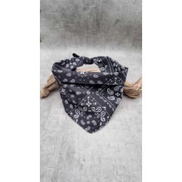 Bandana - Foulard -Fait main -Enfilable sur collier - Motif "Paisley" - Taille "Cocker"