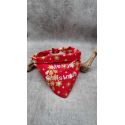 Handmade Bandana - Scarf - Knot Tied - "Stars & Stripes" pattern - Cocker size